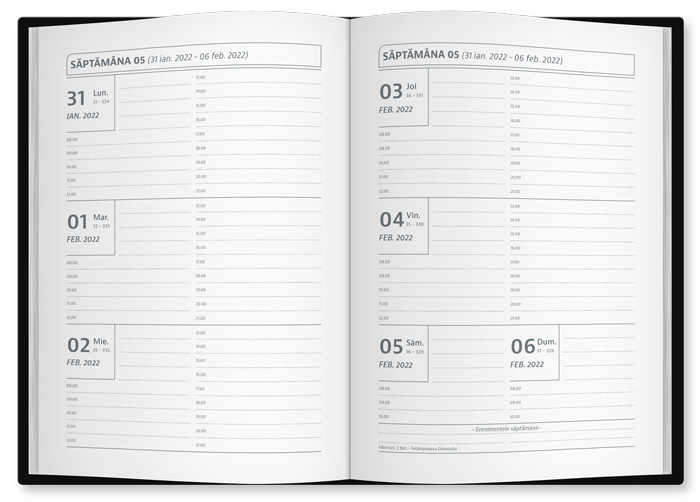 Agende B5 Datate Săptămânal 