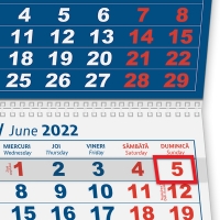 Calendar Triptic pliabil